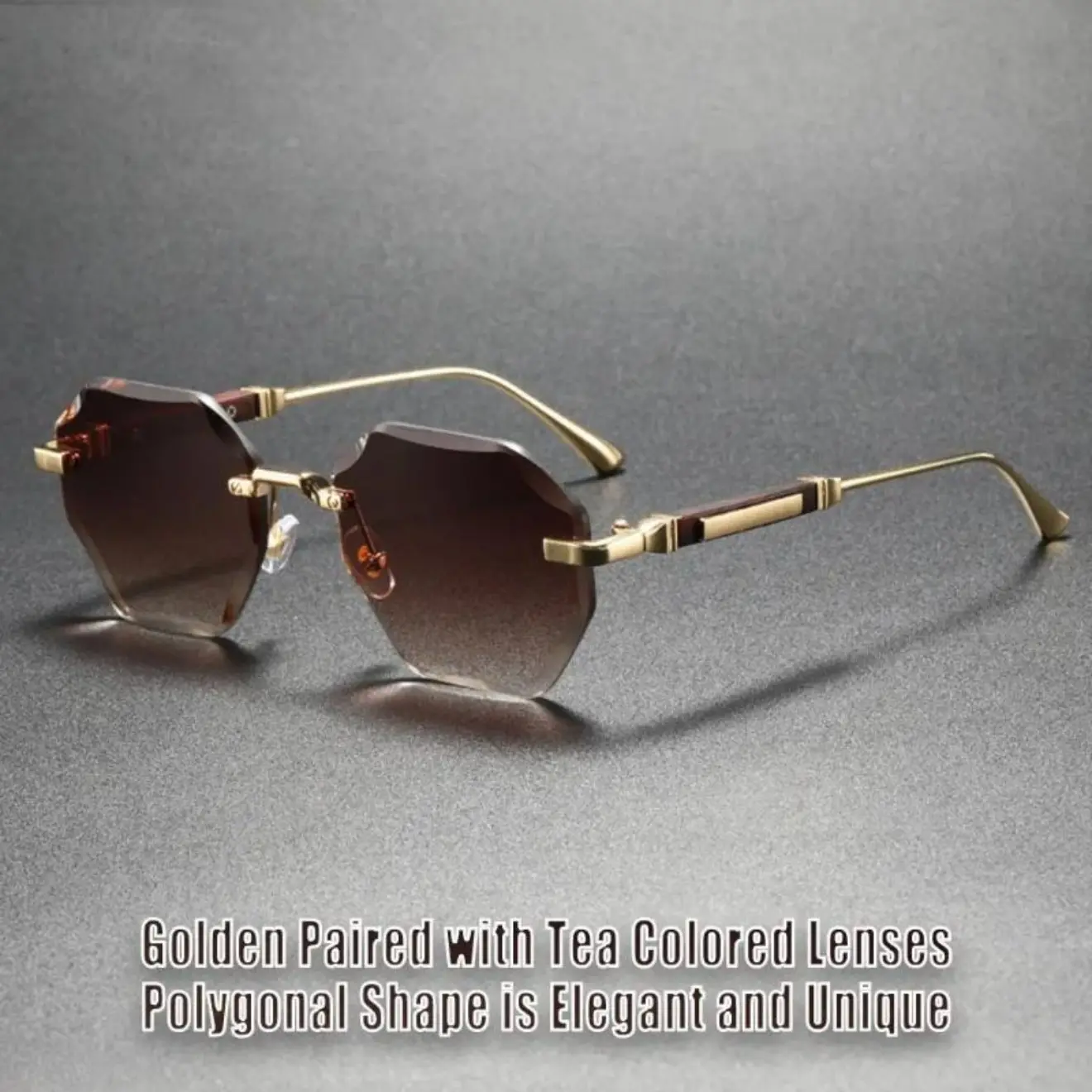 Men's Chic Rimless UV400 Sunglasses - Dark-Tint Flexible  400 Protection Eyewear for Outdoor Driving & Daily Wear,  400 Sunglasses, Men’s Sunglasses sporty protective glass summer sport fashionable frame rectangular trendy square fishing full rim lens