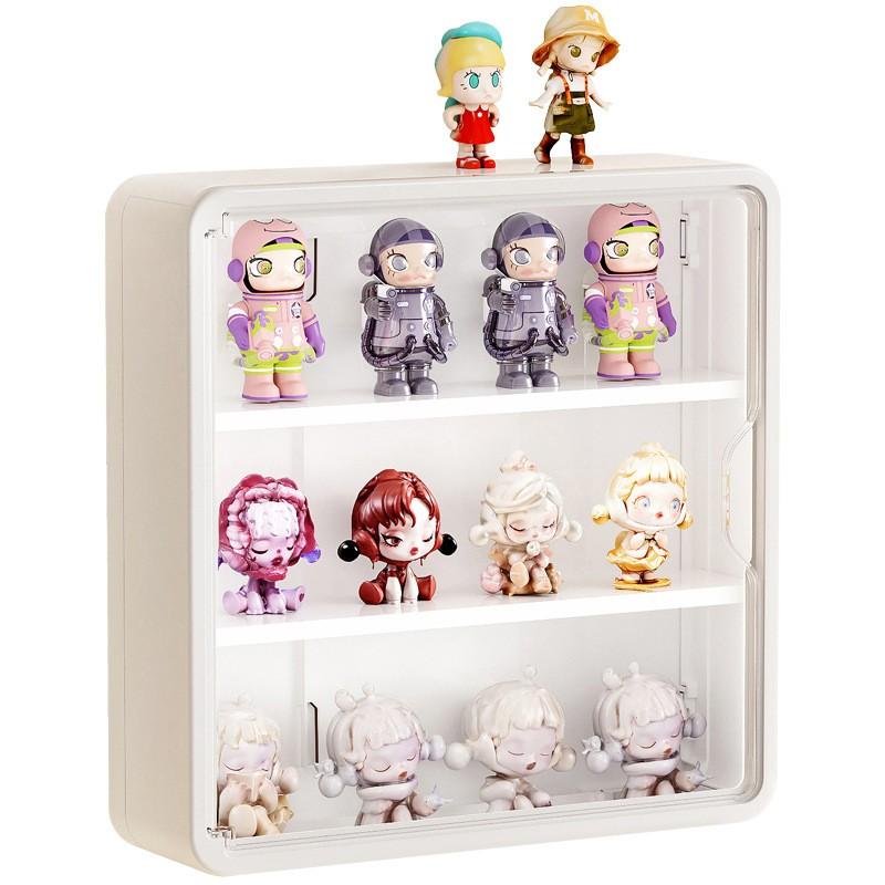 Wall-Mounted Blind Box Storage Display Rack, Bubblegum Matt Transparent Figure Stand, Cross-Border Foldable Showcase Box