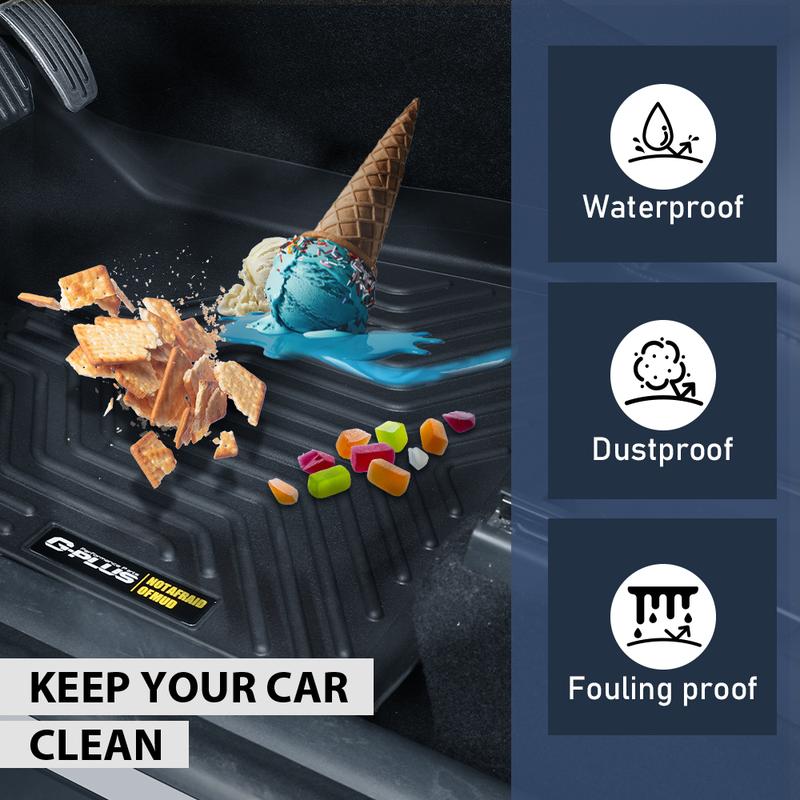 TPE Car Floor Mats Rubber Liners Fit for 07-13 Chevrolet Silverado/gmc Sierra 1500,All Weather Floor Mats Rubber Liners,Waterproof Anti-slip Durable Floor Mats Upgraded Version Truck