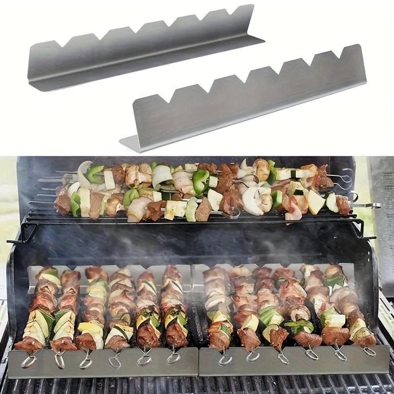 2pcs Kebab Rack Kebab Stands Skewer Holders Universal Suitable for Barbecue For Kitchen Patio Home Outdoor Camping BBQ Tools New