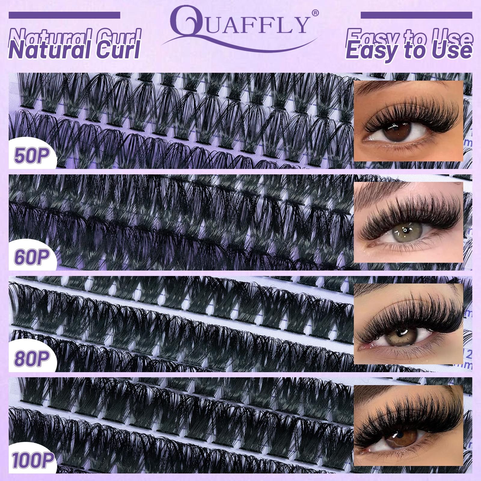 Eyelash Extension Kit, 870 Cluster 10-100D D Curl 10-18mm DIY Eyelash Extension Kit with 3 Trays Of Lashes, Lash Bond & Seal, Lash Remover, Cleansing Mousse, 2 Cleansing Brushes, Lash Tweezer, Cosmetic