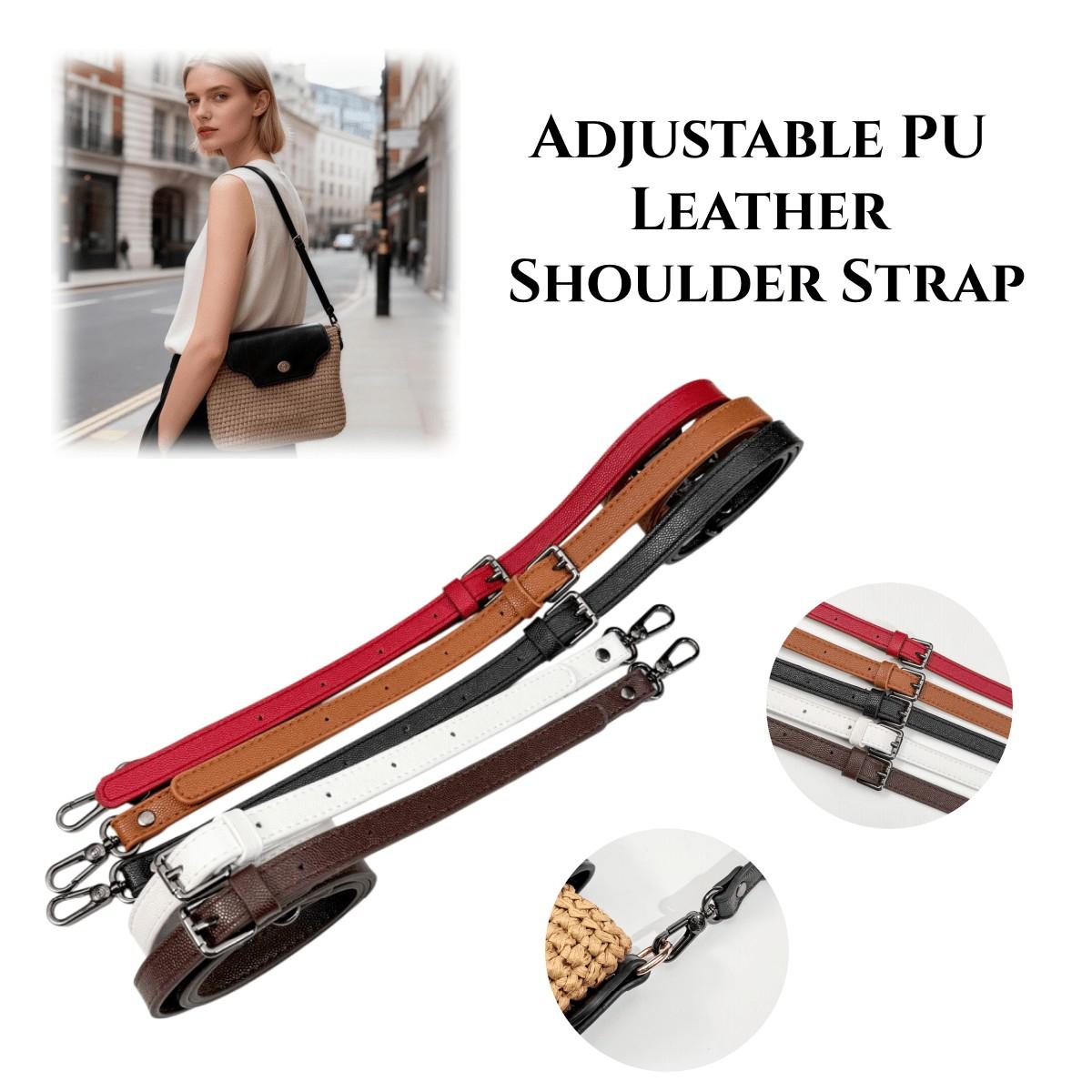 1pc Adjustable Retractable PU Leather Crossbody Bag Strap with PU Shoulder Strap Suitable for Handbags, Purses, Totes - Multi-Color Replacement Strap, Durable Retractable Strap for &, Bag Modification Accessory, DIY Wallet Making