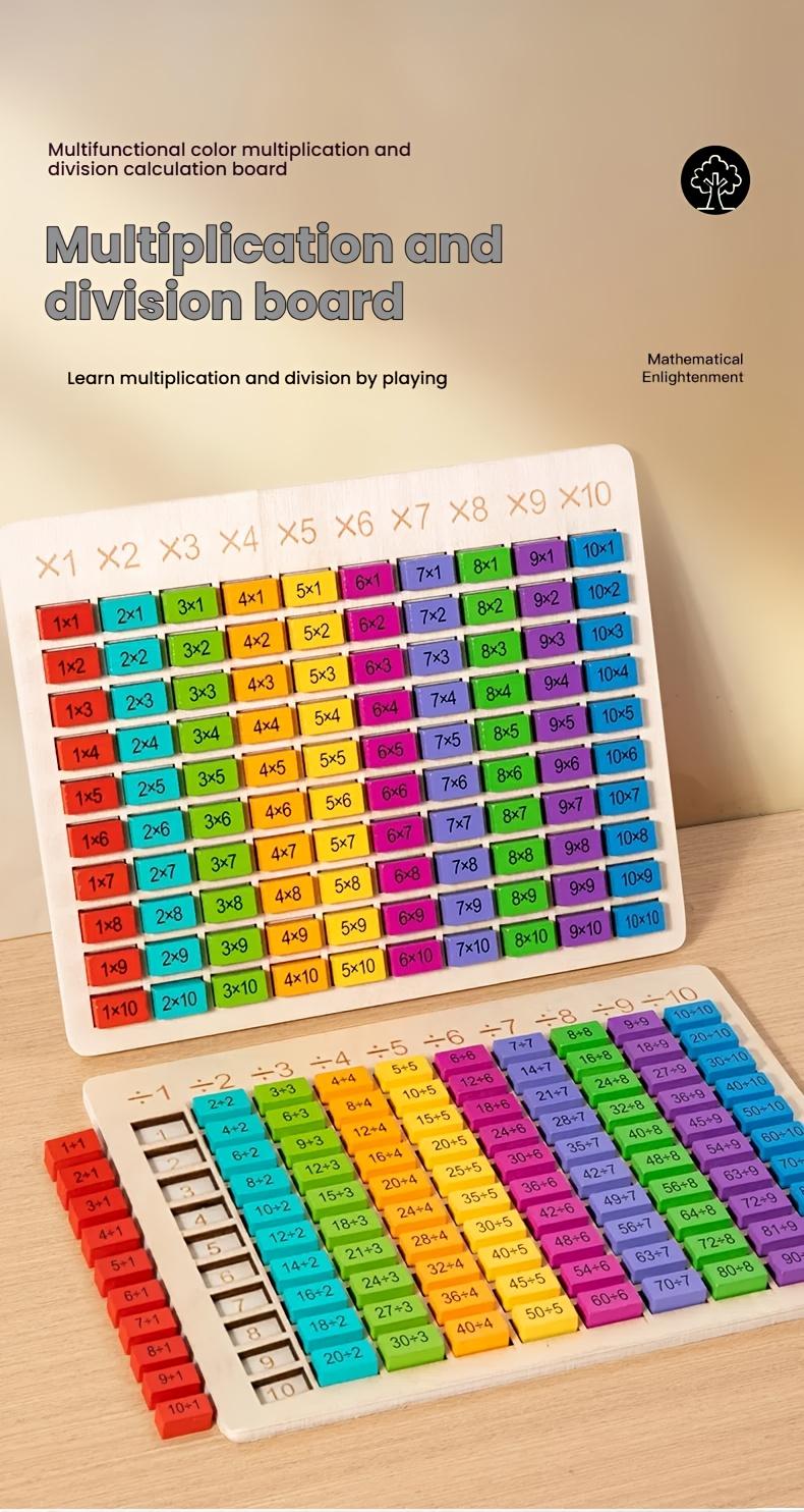 STEM Math Board - Children's interactive arithmetic puzzles that develop problem solving and logical thinking skills, educational learning toys with multiplication and division challenges, ideal learning gifts