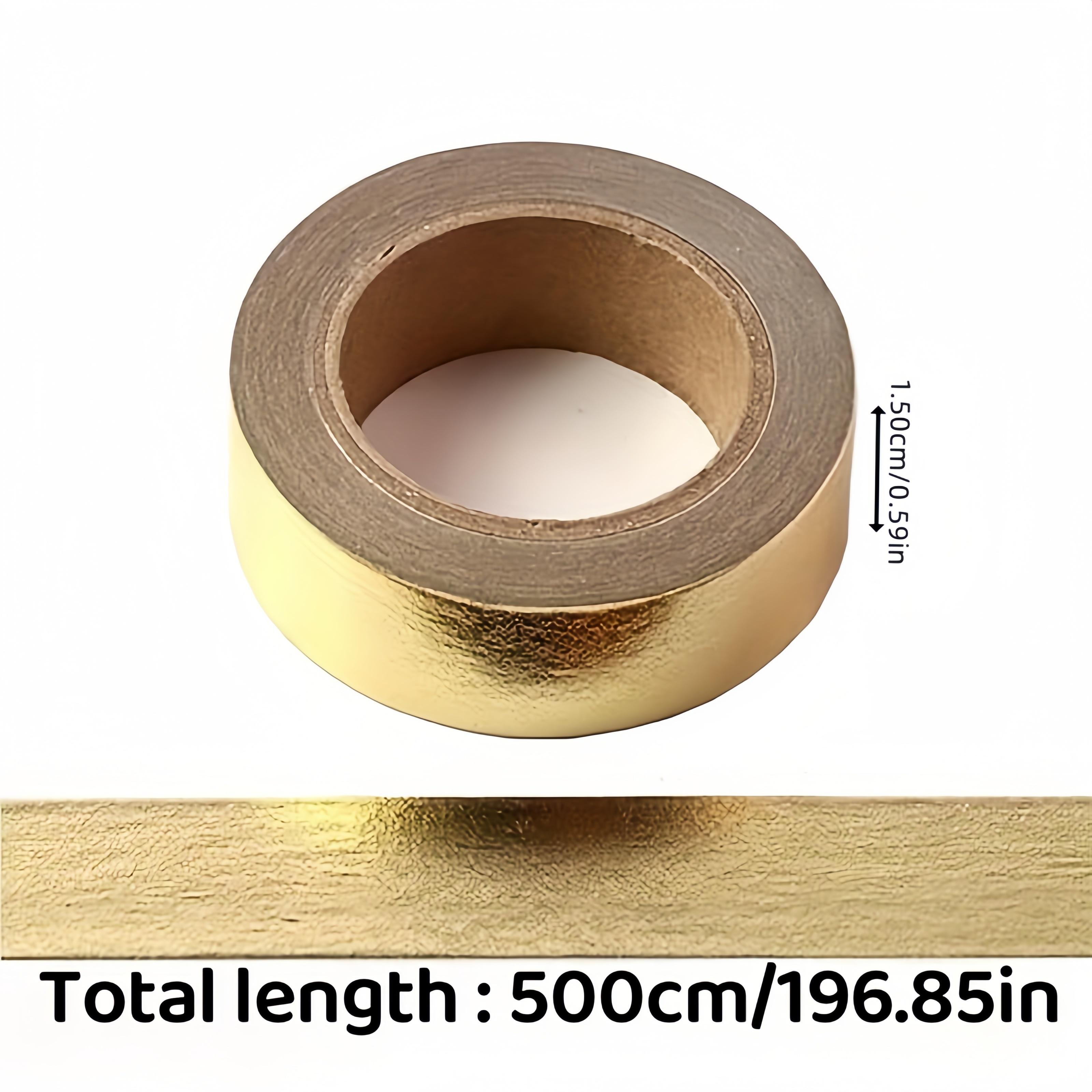 YITAP Gold Foil Metallic Tape LuxeCraft Tape 15mm x 5M Ideal for scrapbooking, DIY crafts, gift wrapping, and home decor Decorative adhesive tape