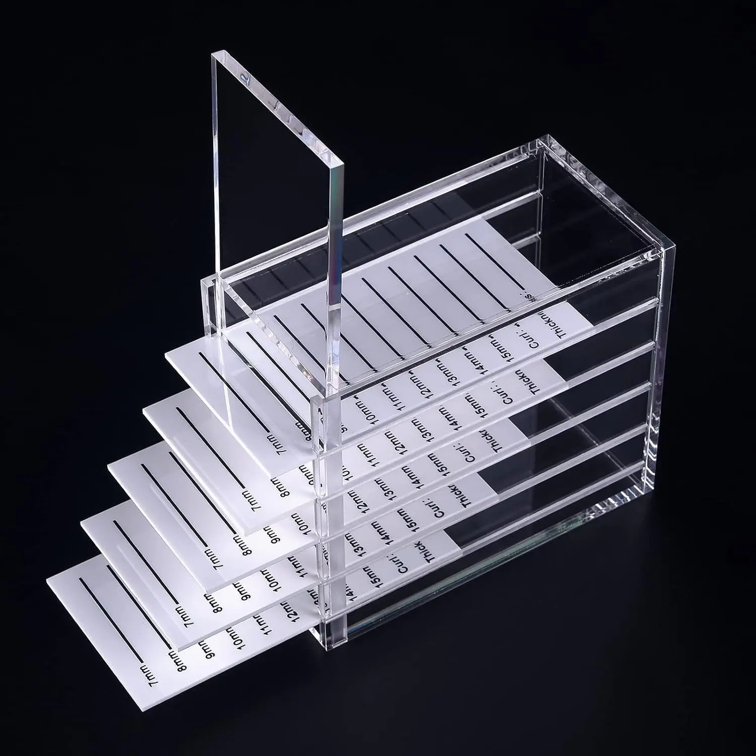 Lash Organizers and Storage, Small 5-Layer Lash Trays for Lash Extensions,Transparent lash tray Organizer, Eyelash Storage Box.