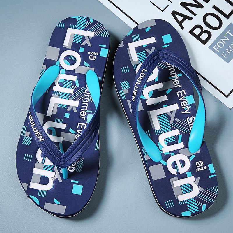 Men's Casual Flip-Flops, PVC Material, Medium Width, Less Than Ankle Height, Comfortable Beach Sandals, Non-Slip, Ideal for Home & Beach
