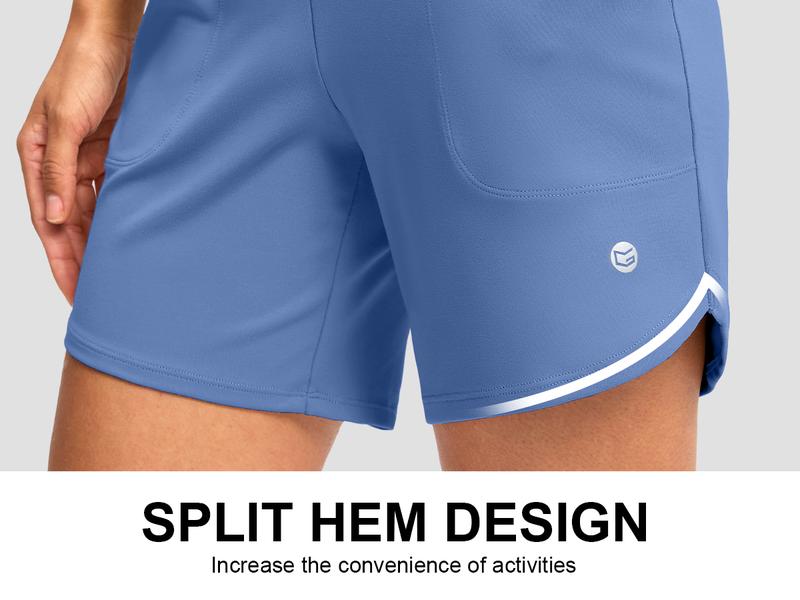 G Gradual Women's Stretchy Athletic Shorts 6" High Waist Quick Dry Breathable Gym Outfits for Women Summer Casual Bermuda Shorts