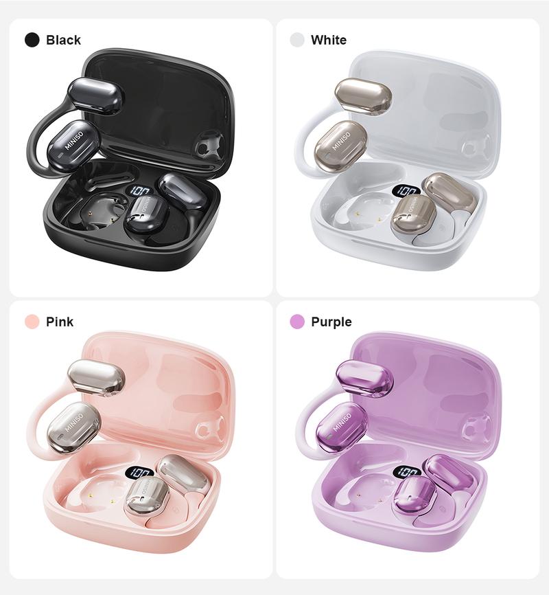 MINISO MS162 Wireless Translation Earbuds with APP Support 134 Languages Real-time Translation HiFi Sound Long Distance Connection Audio Headphone Black