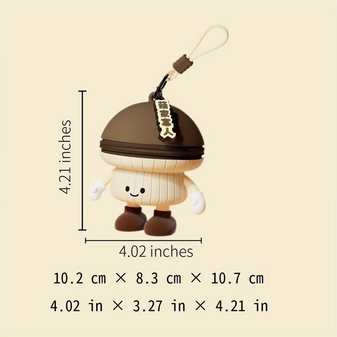 Reusable Silicone Earphone Case with Vegetable Pattern, Small Wallet Storage Bag, Organizer Pouch, 1pc, Durable and Stylish