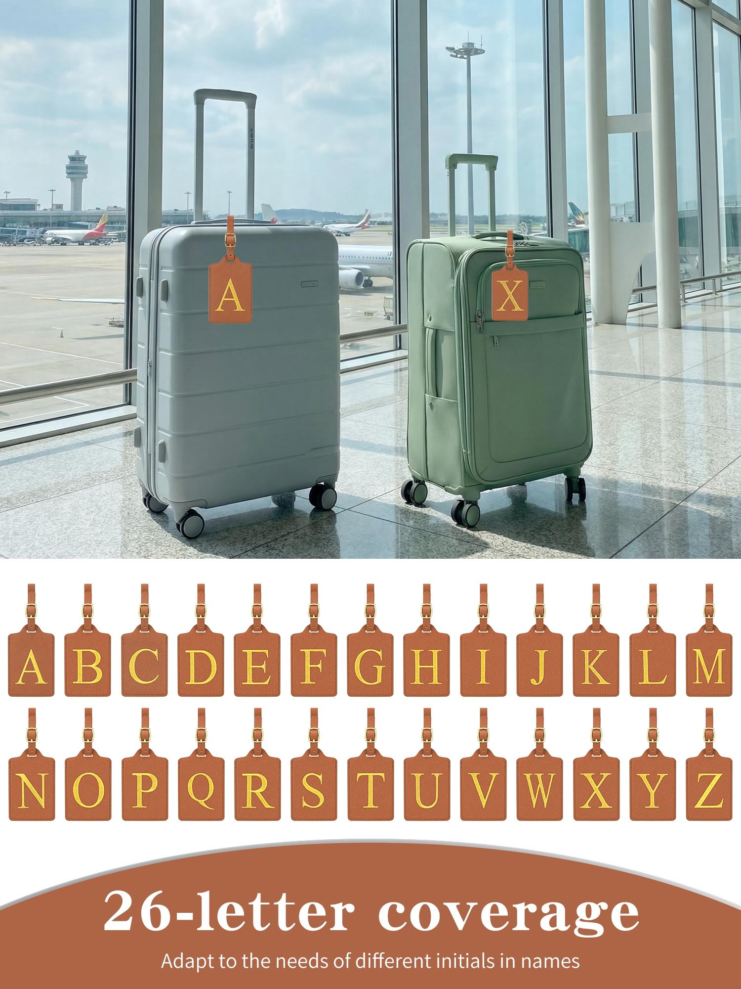 Name ID Luggage Tag, Personalized Letter Tags, Fashion Bag Charms, Bag Pendant, Bag Decoration, Essential for Women's Daily Travel, Cruise Trip Must-Have, Durable and Lightweight Design