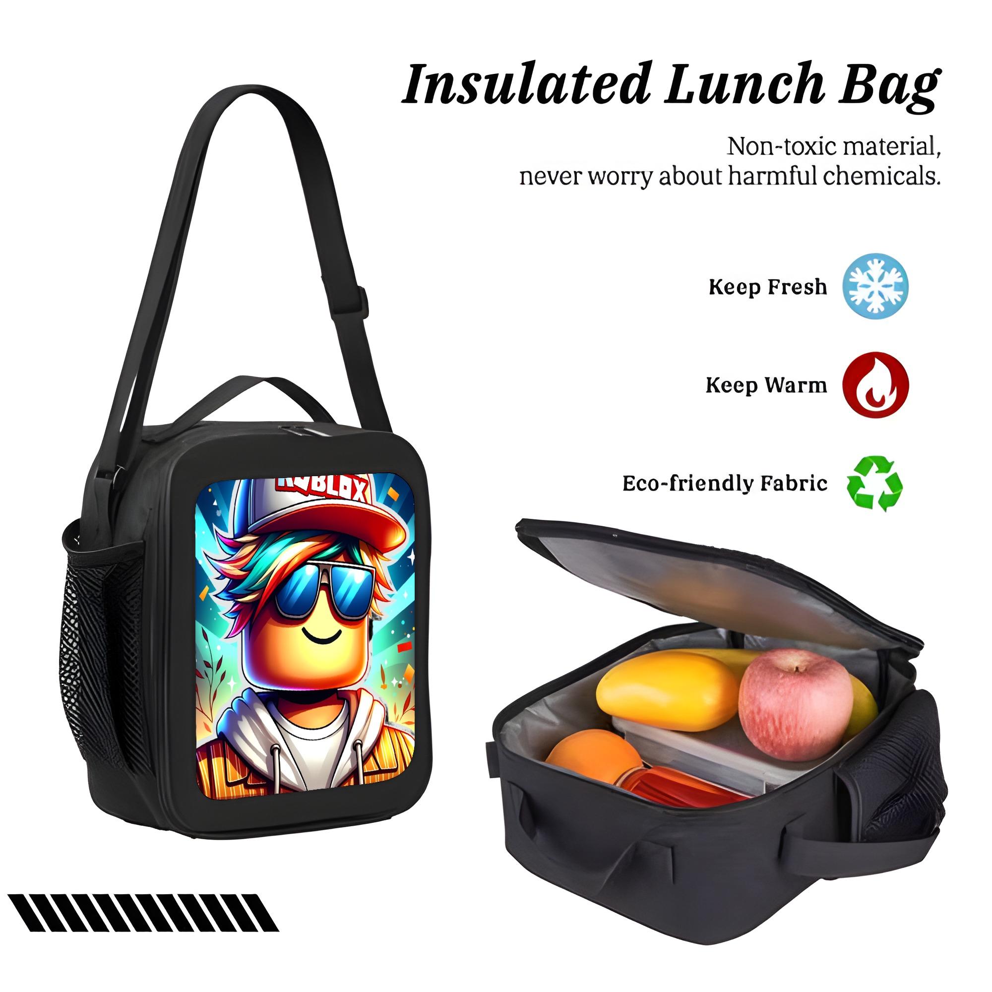 [Vibrant Backpack] 3pcs Roblox Backpack Set |   Lightweight, Adjustable Strap, Wipeable Polyester Lining, Ideal for Daily Commute & School