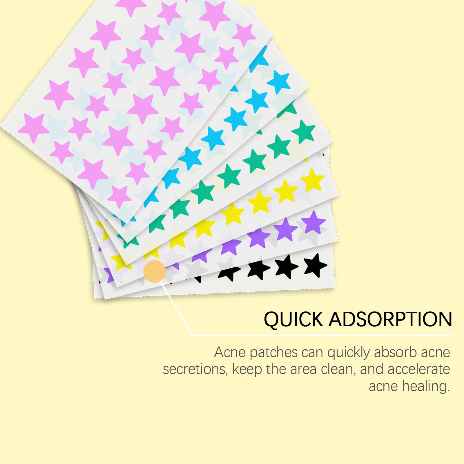 Stars Acne Patch, Reduce Acne Acne Print Clean Face Closed Mouth Acne Portable Cartoon Acne Patch