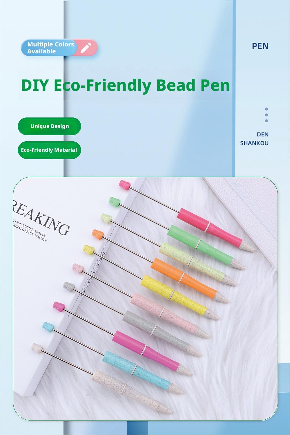 4pcs Creative and Environmentally friendly Wheat Straw DIY Bead Cute Grain Pen Multi color Student Hot selling Stationery Gift Pen