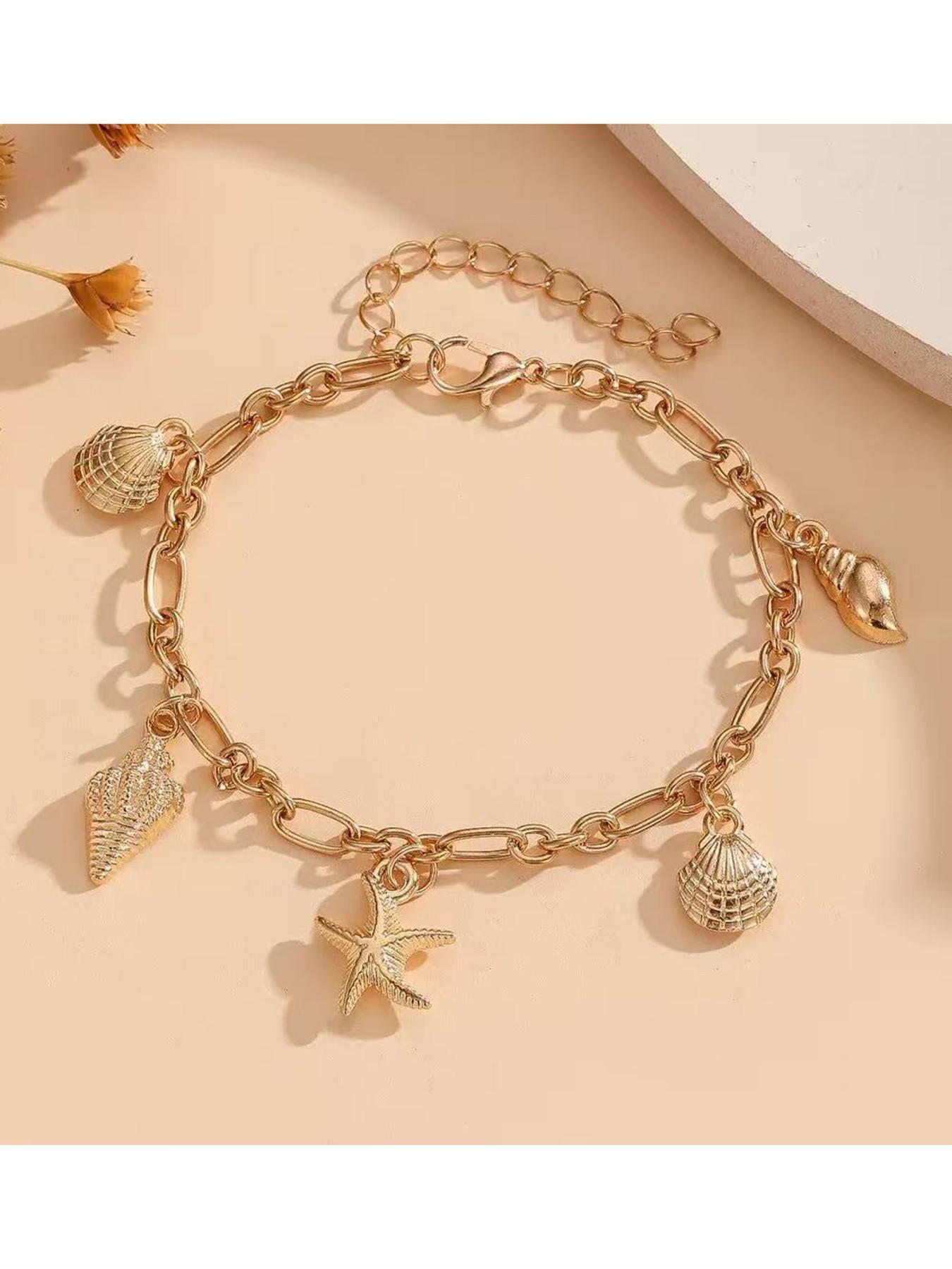 Women's Alloy Anklet Jewelry, Summer Holiday Style Foot Chain Accessory, Beach Vacation Fashion Gift for Women & Girls