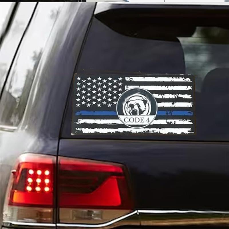 Thin Blue Line Sticker code 4- Show Police Support! Waterproof Decal for Car, Laptop, Helmet | Back the Blue Cop Gift- American Flag Thin Blue Line Decal for Cars, Trucks, Windows, Laptops Thin Blue Line Sticker code 4- Show Police Support! Waterproof Decal for Car, Laptop, Helmet | Back the Blue Cop Gift- American Flag Thin Blue Line Decal for Cars, Trucks, Windows, Laptops