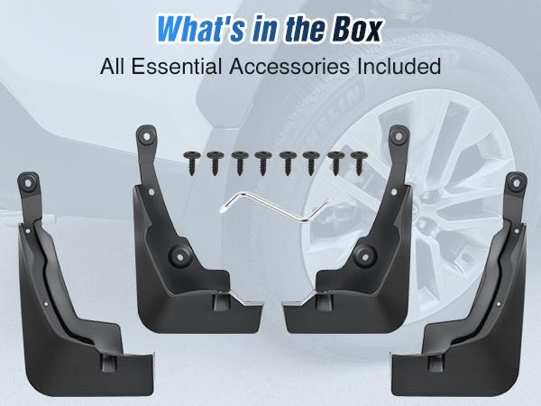 Nilight Mud Flaps for Toyota RAV4 2019 2020 2021 2022 2023 2024 2025, No Drilling Precision Fit Exterior Accessories Heavy-Duty Splash Guards Protection, Front & Rear Set Autos Automotive Vehicle