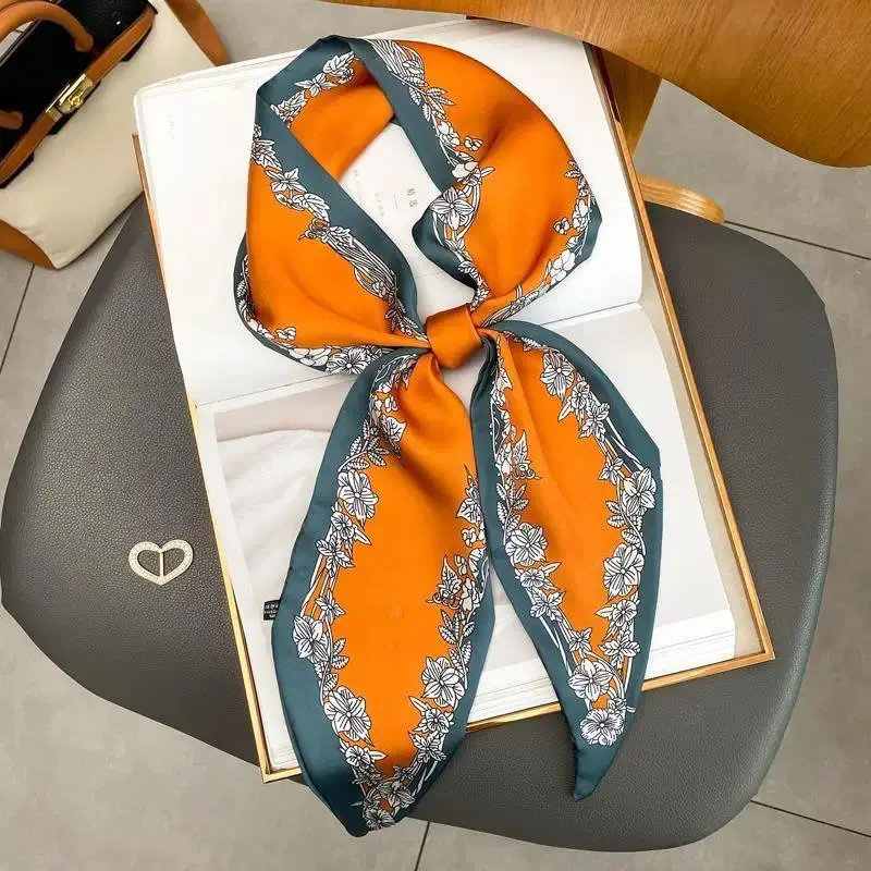 Luxury Long Silk Scarf Female Floarl Print Thin Narrow Scarf Bag Hair Band Ribbon Scarfs Women Neckerchief 15*150cm