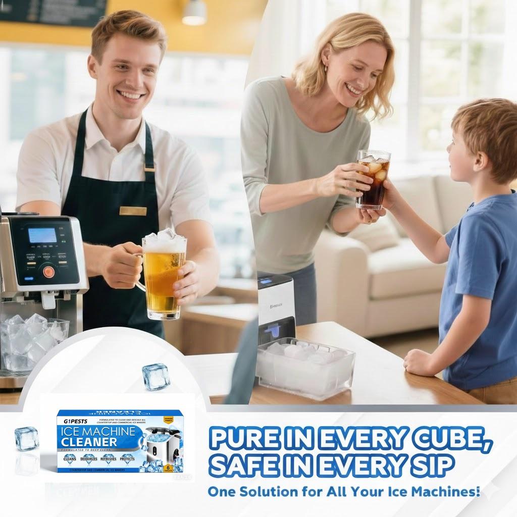 Ice Maker Cleaning Tablets, Home Convenient Gentle Cleansing Deodorizing Daily Care Ice Maker Cleaner, Effective Stain Removal
