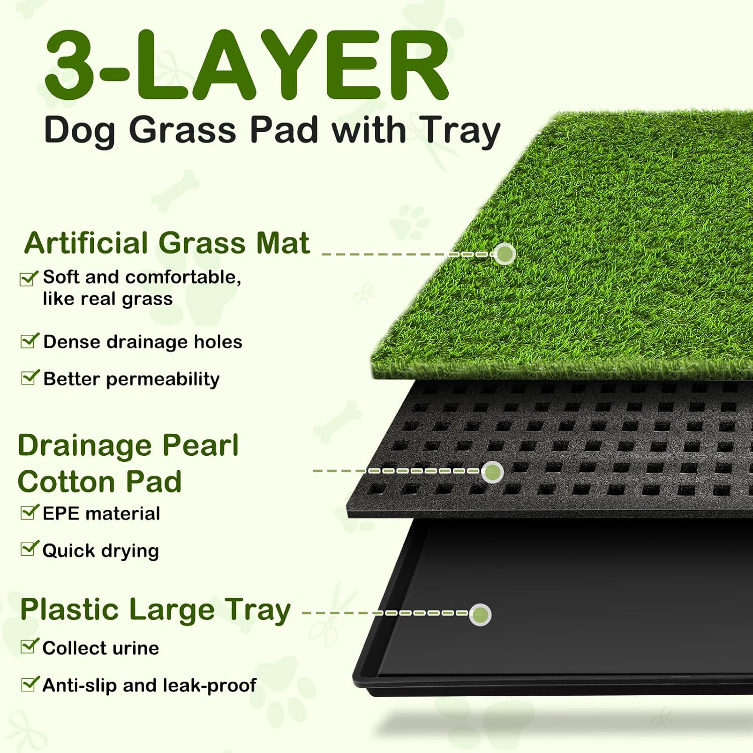 Grass Pad with Tray, 23''X17'' Small Artificial Turf Grass Potty,  Puppy Pee Pads for Dogs, Portable  Litter Box for Indoor/Outdoor Potty  Toilet