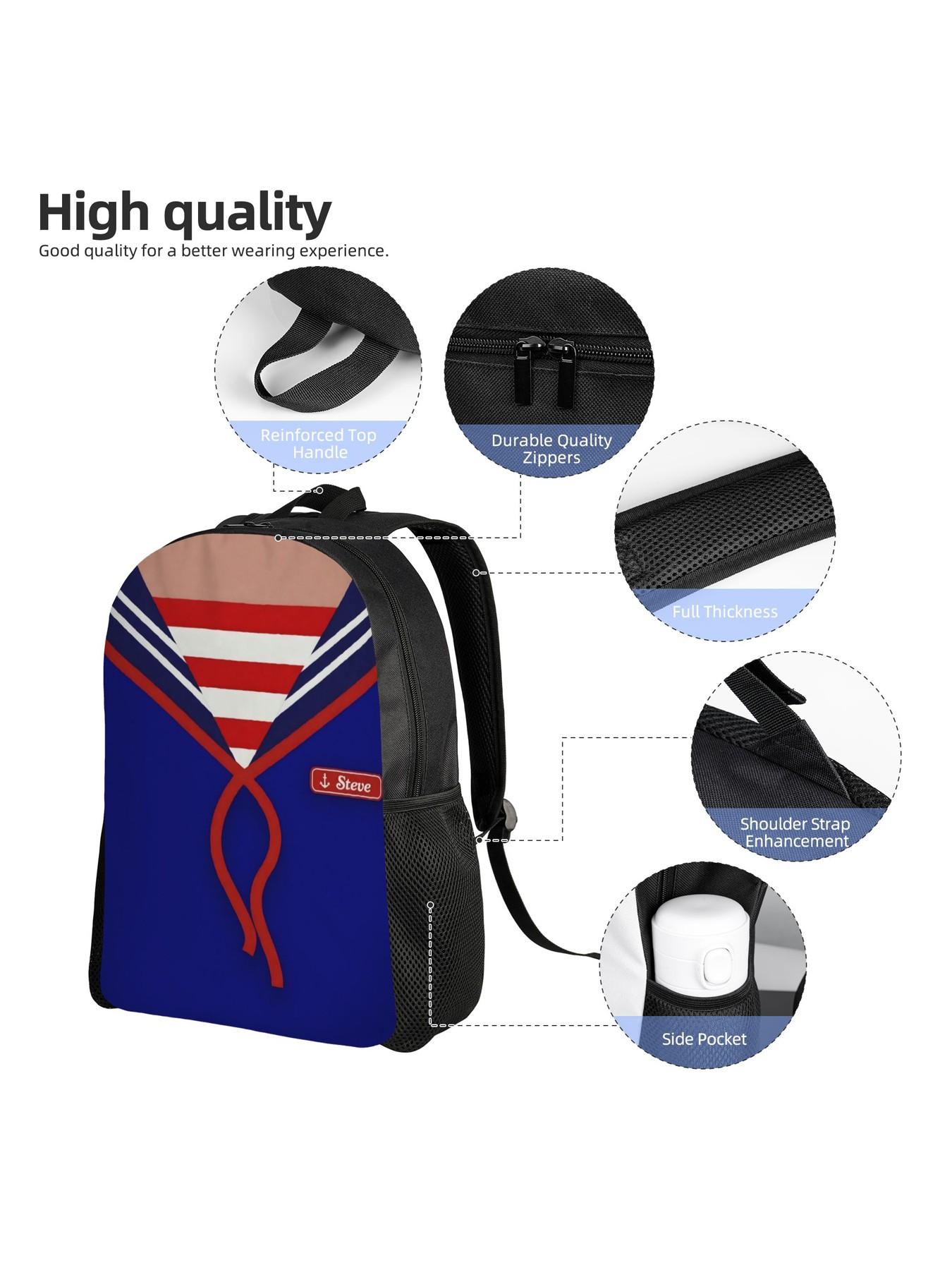 1 pc Bookbag Stranger Things Sturdy Shoulder Students Birthday Multi-Function Knapsack High School Back To School Season