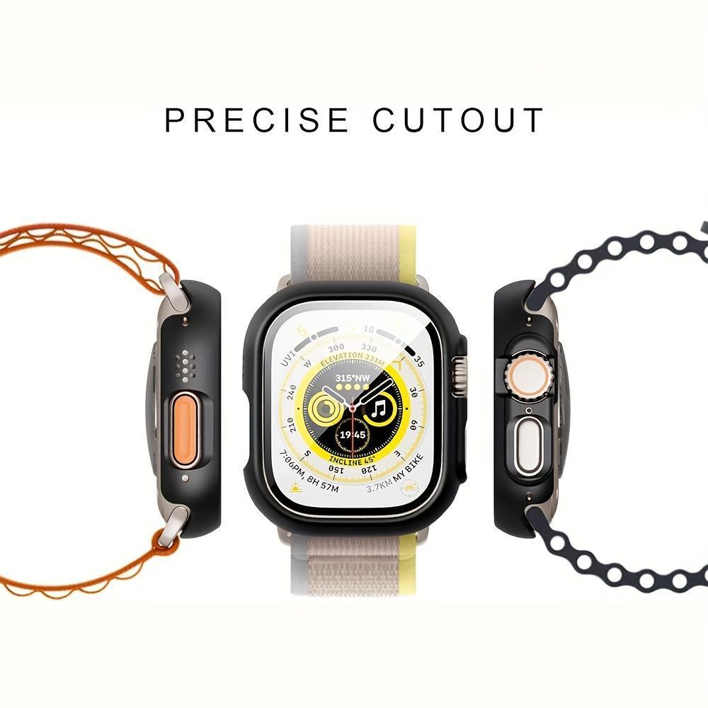 5-Pack Protective Smartwatch Case Set with Tempered Glass Screen Protector, Hard PC Shockproof Cover, Smartwatch Accessories,sohochic