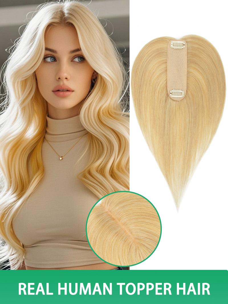 No Bangs Topper Human Hair Extension Sheets, 4x13 Invisible Breathable Inner Net, Options, Human Hair Straight, Natural Look, Comfortable Fit