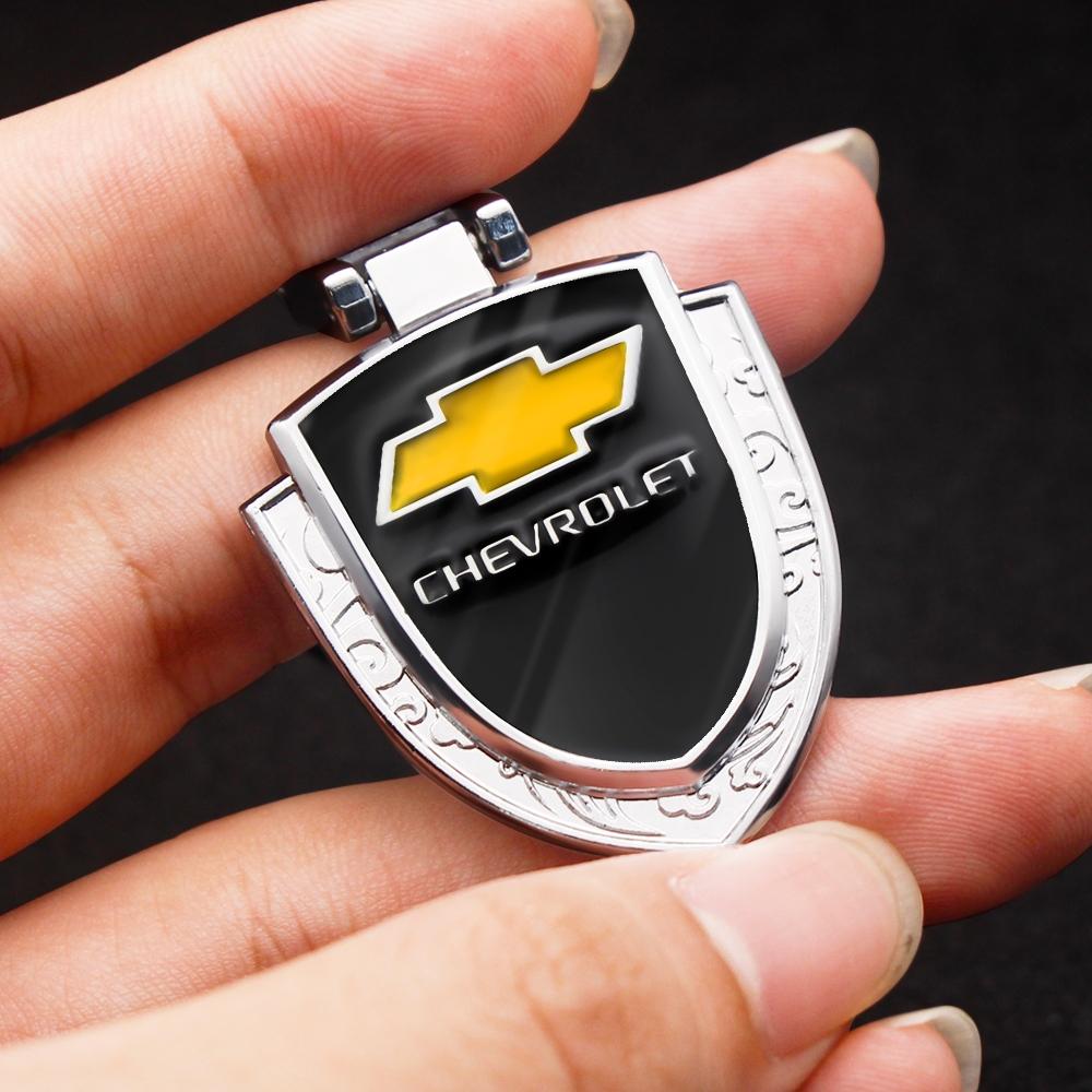 Car Style Metal Shield Keychain, Chevrolet Car Accessories, Durable Automotive Accessory, Stylish Vehicle Decoration, Keychain Attachment