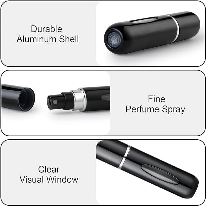 5 PCS Cologne Travel Bottle, Perfume Travel Refillable, Perfume Atomizer, Mini Spray Bottle, Portable Perfume Bottles, and Small Cologne Sprayer for Daily Use, Cosmetics Makeup Tools