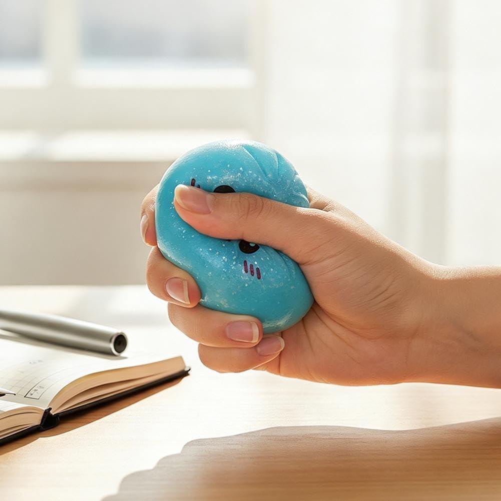 1 PCS Glitter Dumpling Squishy, Rare Glitter Dumpling Stress Ball, Colorful Dumplings Stress Balls Fidget Sensory Toy, Anxiety Squishies, Fidget Cube Stress Relief, Bun Stress Relief Fidget Low Rising, Squishies Dumpling Toys for Teens & Adults