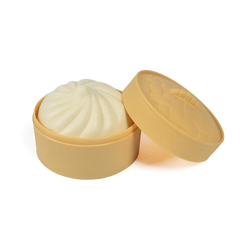 Realistic Stress Relief Steamed Bun Toy, Slow Bounce BBQ Pork Bun Prank Food, Fun Small Dumpling Gag Gift, Perfect for Relaxing