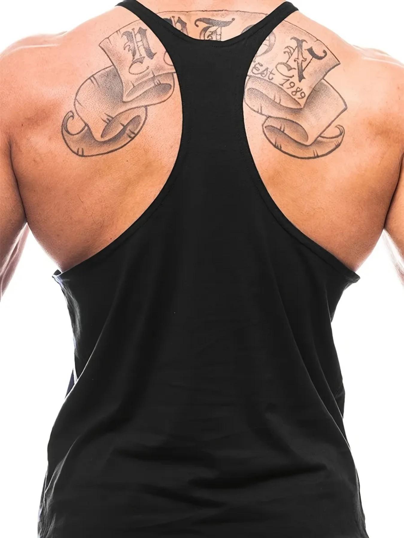 Men's Vintage Spartan Helmet Graphic Tank Top, Sporty Loose-Fit Sleeveless Shirt, Muscle Training Fitness Wear, All-Season Athletic Apparel