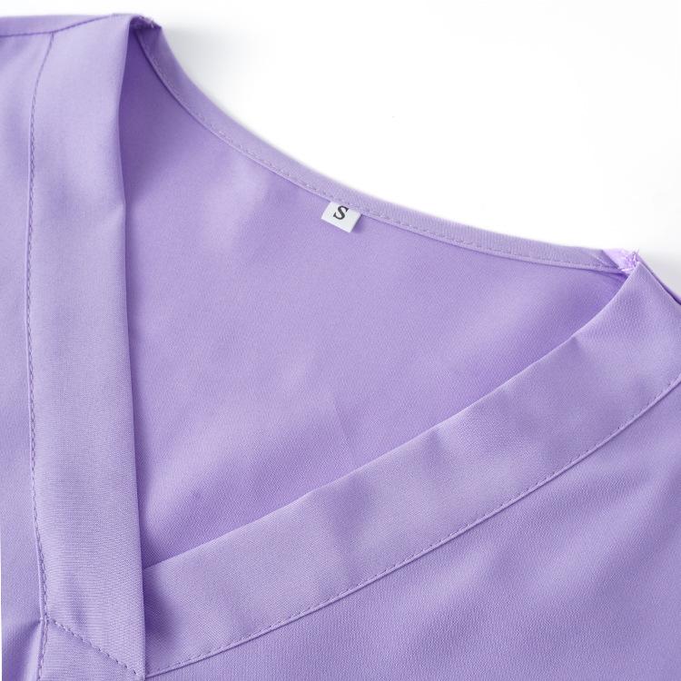 New Arrival 2-Piece Medical Scrubs Workwear Set - Short Sleeve Top, Straight Leg Pants, Durable for Nurses, Hospital Operating Room, Daily Training (Scrubs Sets for Women Compatible), Clothes