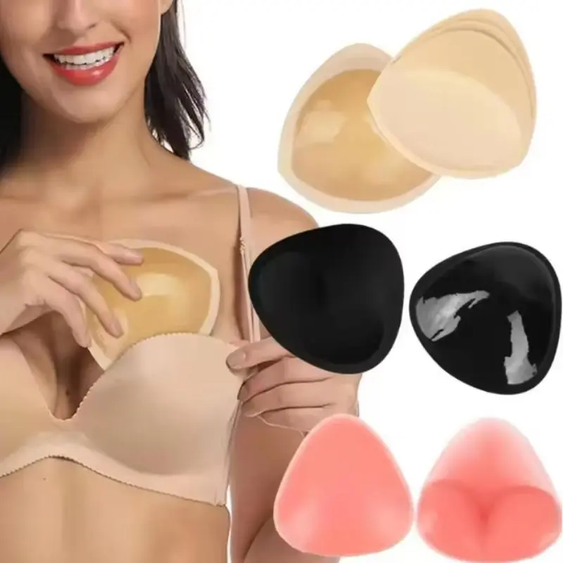 Women's Thickened Swimwear Bra Pads, Breathable Sports Bras Lining, Sponge Support, Enhance Bikini Cups, All-Season Wear