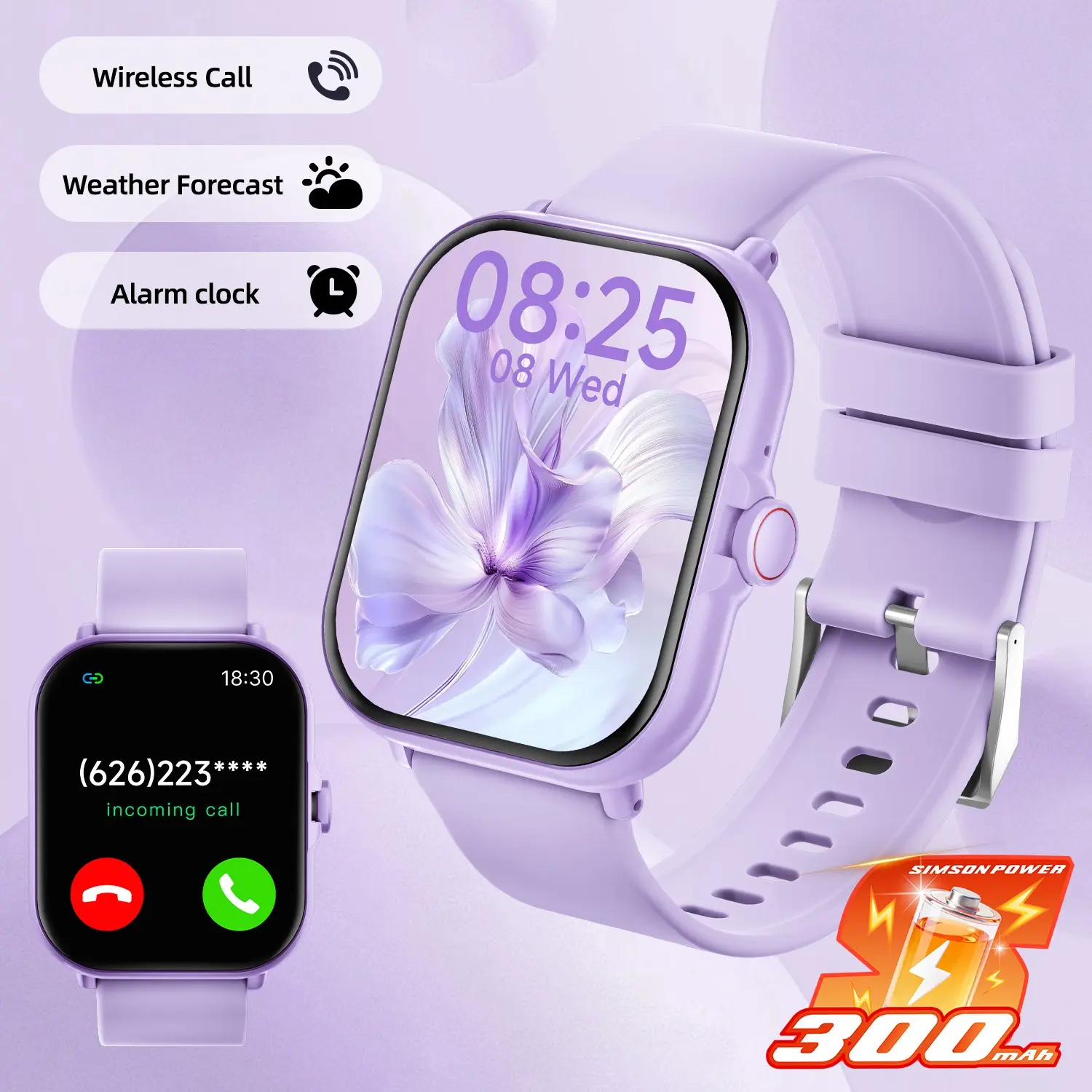 1.83-inch HD touchscreen watch with multiple sports modes, voice alerts, wireless calls, step counter, app notifications, fitness tracking, compatible with both iPhone and Android devices, perfect birthday gifts for men and women