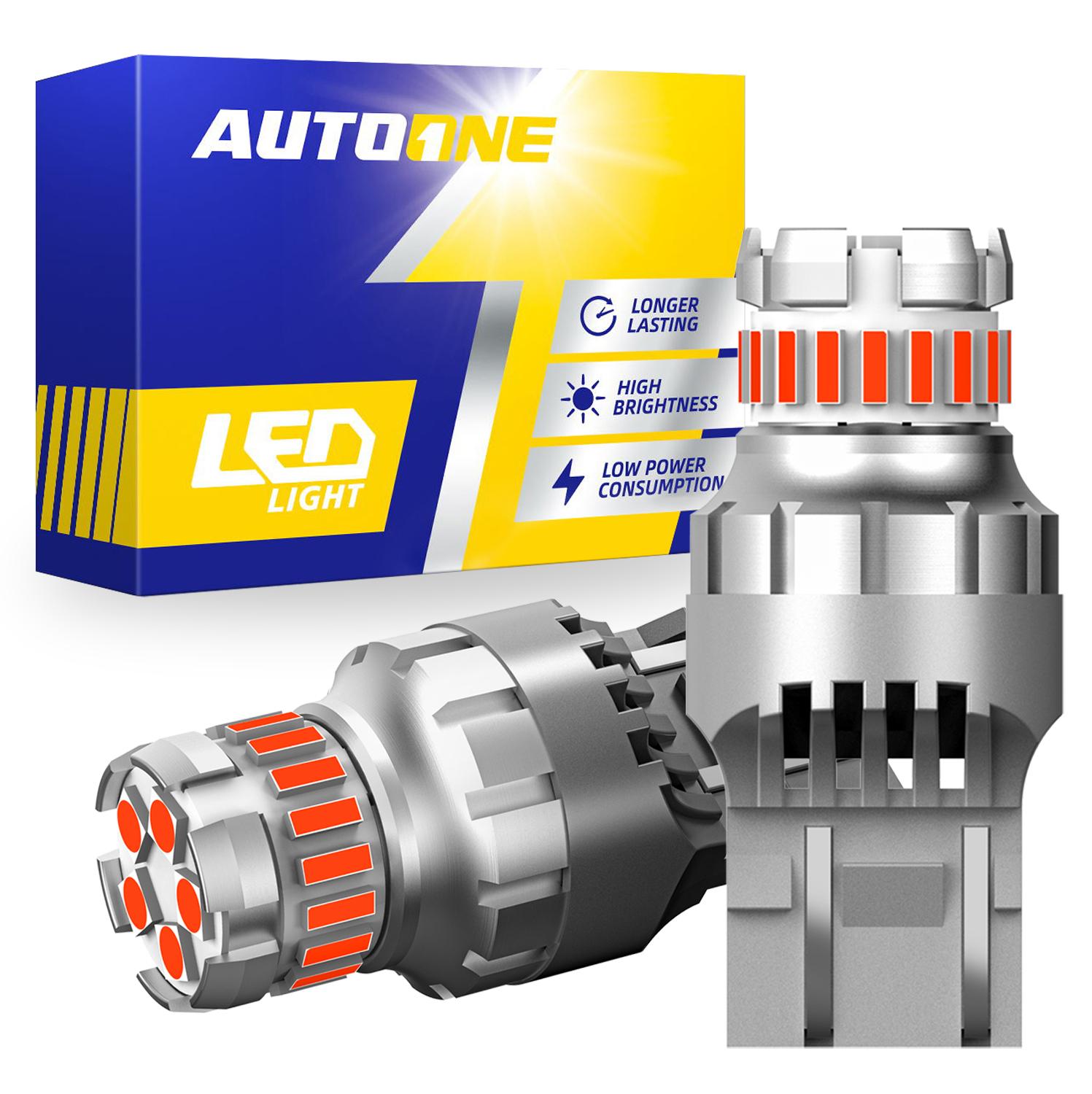 LED Strobe Brake Light Bulb Red, lashing Strobe Blinking LED Tail Light Bulbs for 7440 7443 3156 3157, 300% Brighter Canbus Ready, Plug and Play, Triple Flash LED Stop Bulbs, Off-Road Use Pack of 2, AUTOONE LED Strobe Brake Light Bulb Red, lashing Strobe Blinking LED Tail Light Bulbs for 7440 7443 3156 3157, 300% Brighter Canbus Ready, Plug and Play, Triple Flash LED Stop Bulbs, Off-Road Use Pack of 2, AUTOONE