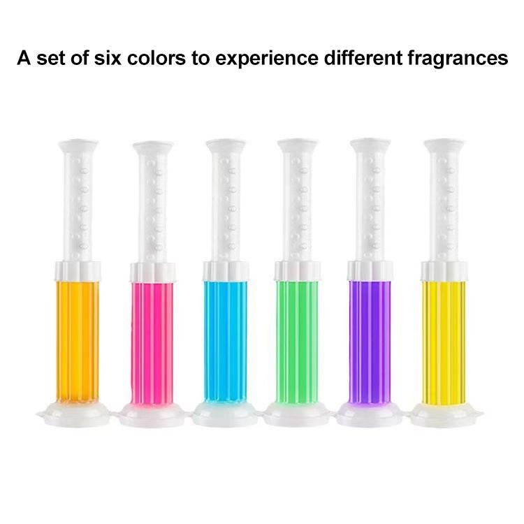 6-Pack Toilet Bowl Cleaning Gel, 6 scents, long-lasting fragrance, flower-shaped bathroom freshener, keeps toilets fresh and clean, suitable for all types of toilets (lasts over a year)