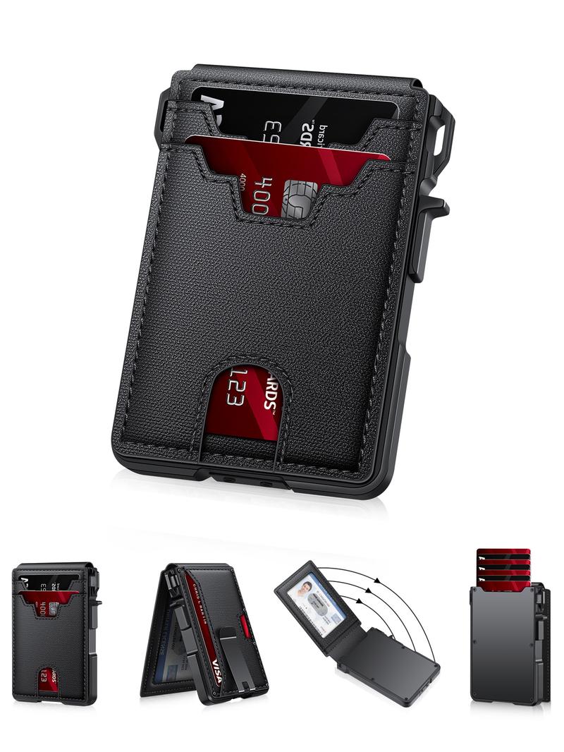 Men's Business Style Minimalist Card Holder, Rfid Card Slots, Magnetic Closure Card Holder Organizer, with Rfid Blocking, Multi Card Slot Wallet for Men for Daily Use Men's Business Style Minimalist Card Holder, Rfid Card Slots, Magnetic Closure Card Holder Organizer, with Rfid Blocking, Multi Card Slot Wallet for Men for Daily Use