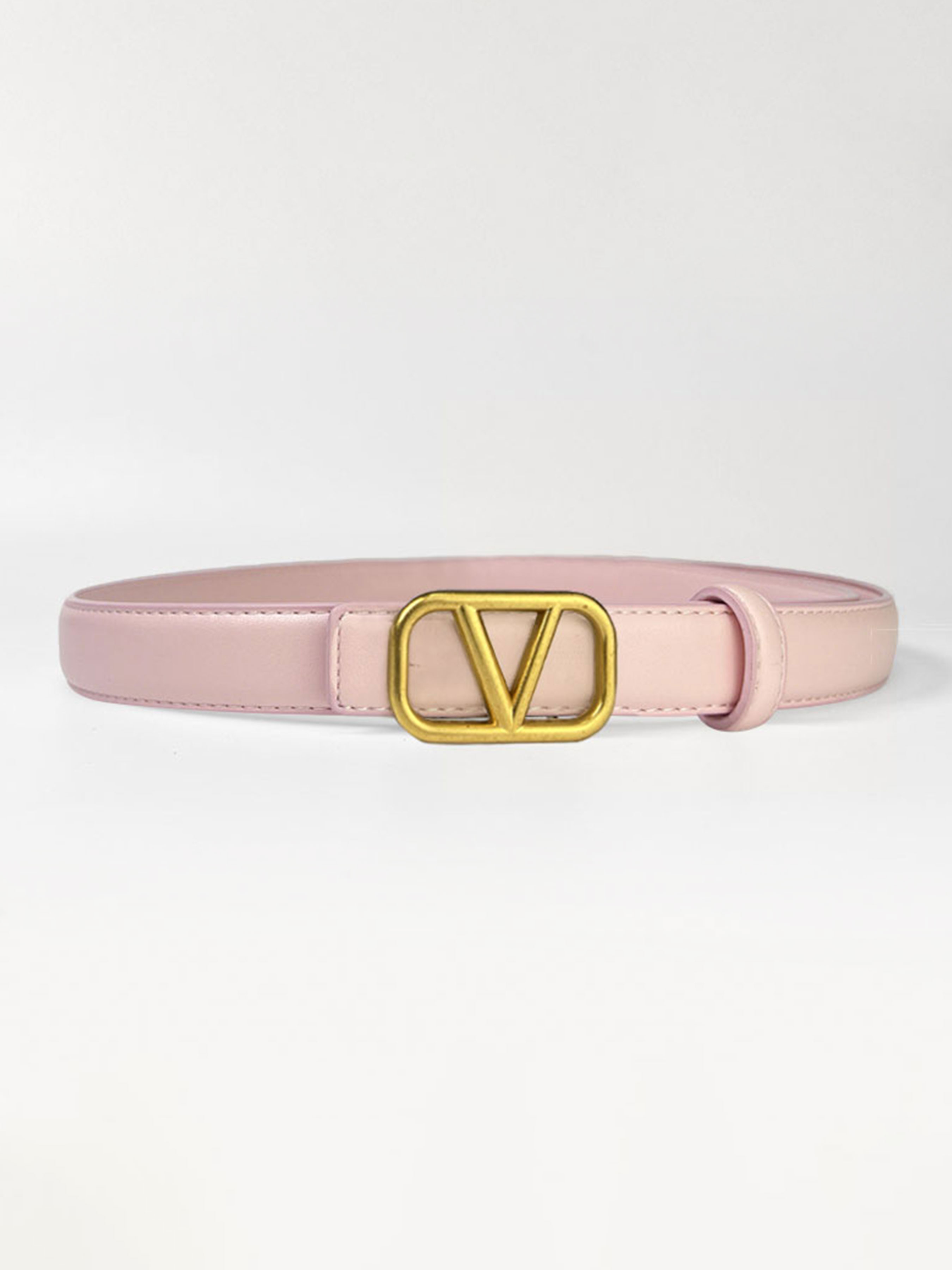 Women's Letter Buckle Leather Belt, Elegant Design for Skirt & Jeans, Perfect Accessory for All Seasons, Durable Fashion Statement