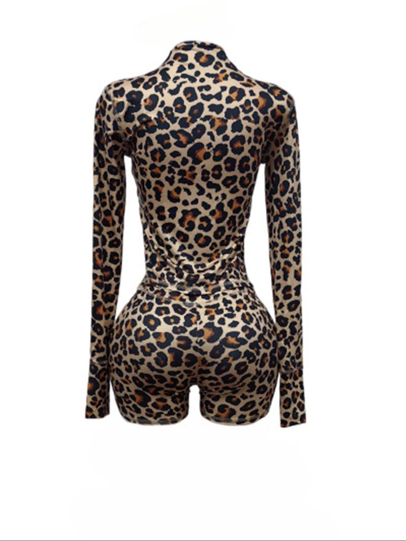 Women's Zipper Long Sleeve Top & Shorts Set, Tight Fit Elastic Comfortable Night Out Clubwear, Stylish Two-Piece
