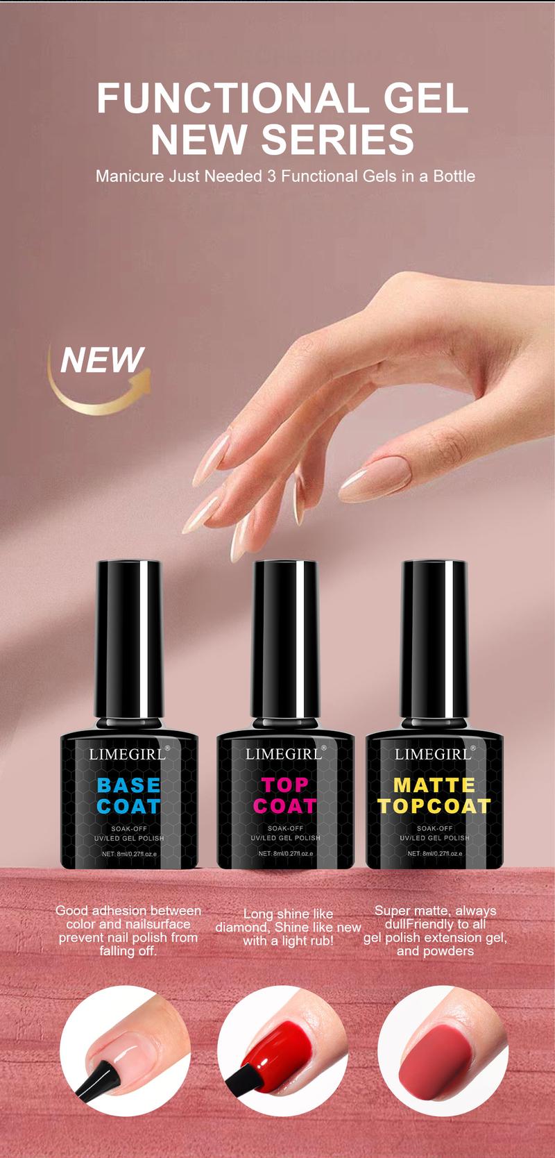 Limegirl Professional Poly Nail Gel Extension Kit, 1 Set Gel with 48W UV Lamp, 100Pcs Nail Extension Tips Nail Strengthener Builder with Soak-Off UV Gel, Manicure Salon Set，for Beginners，Gift for Women polygel  nail  kits manicure lover