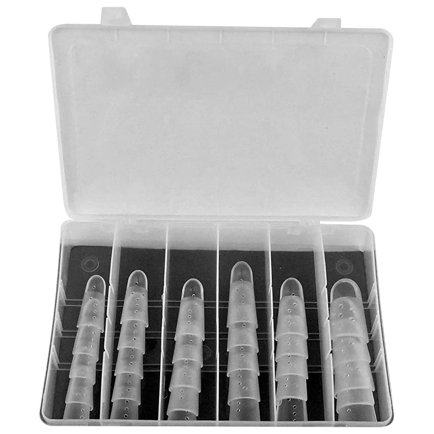 30 Piece STAX Finger Splint Kits, Mallet Finger Support | Molded ABS Plastic, Flesh Color, 8 Sizes 1 To 7 Including 5.5, Locking Storage Box, Nail Bed Support