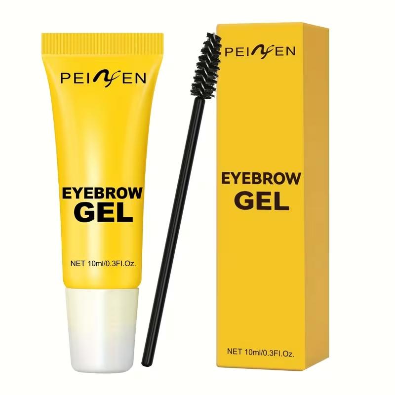 Brow gel with brush, 3D clear colorless setting eyebrow mascara, 12-hour long-lasting, waterproof and sweatproof, strong-hold shaping gel, Brow Lamination Gel, suitable for all eyebrow types, creates a bold eyebrow look,