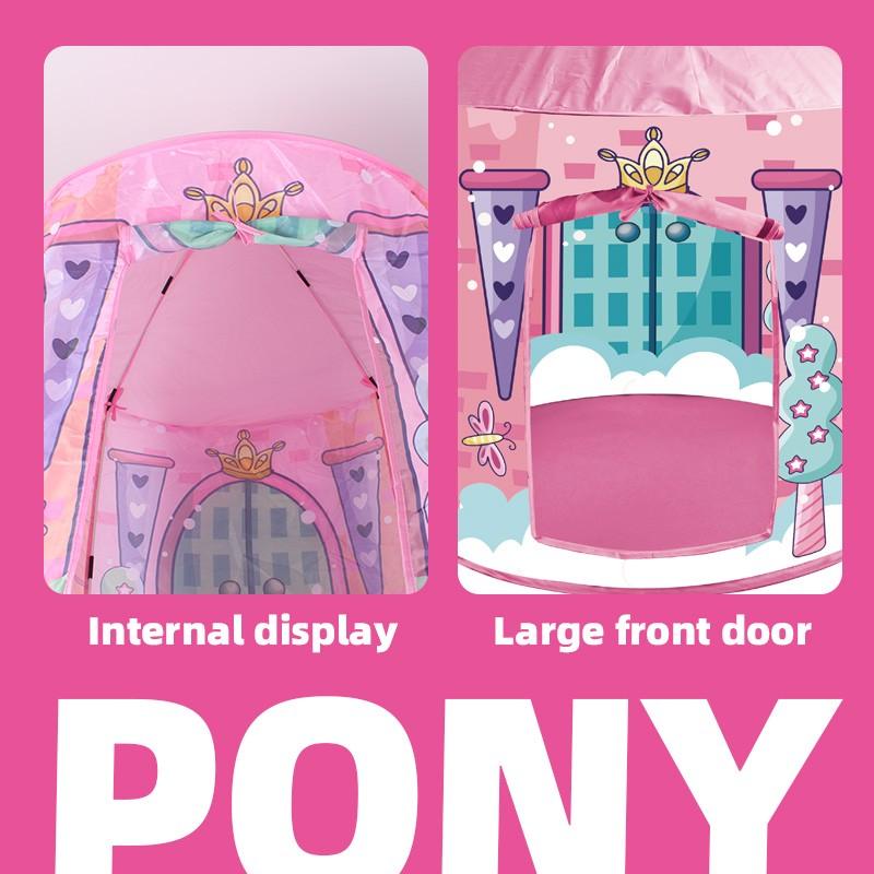 Kids Fun Yurt Play Tent, Portable Outdoor Playhouse, Beach Castle Toy, Perfect Christmas & Halloween Gift for Boys Girls, No Accessories & Lights