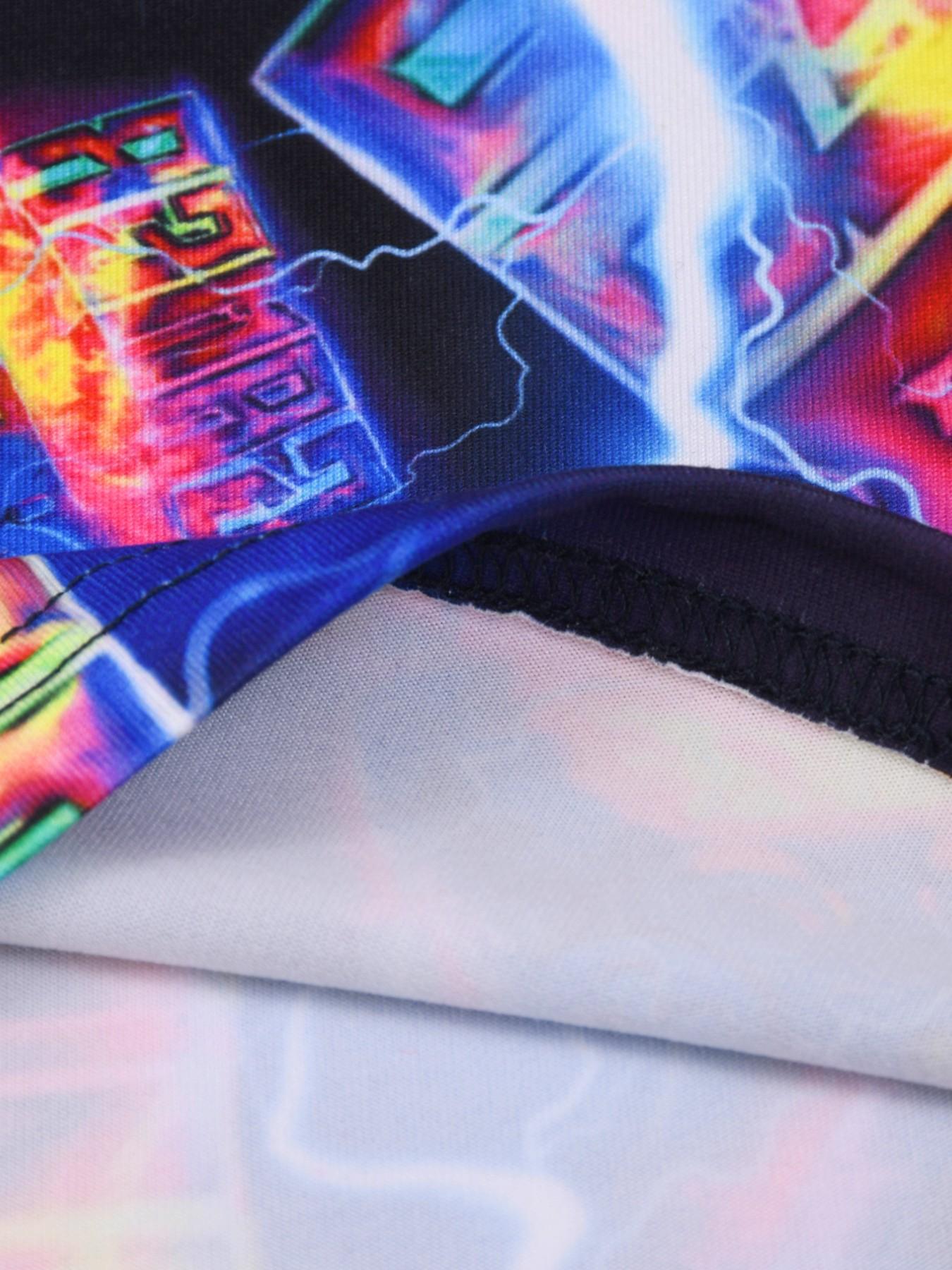 Boy Round Neck Short Sleeve Pajama Set, Cartoon Digital Print, Lightweight Comfortable, Daily Home Wear, 2-Piece Sleepwear