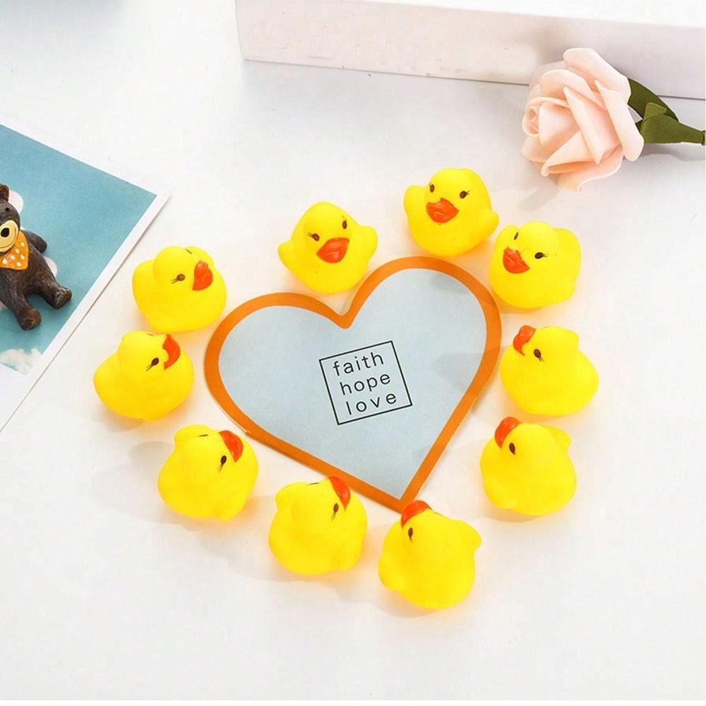 10 Rubber Ducks, Squeaky Duck Toys, Pool Party Decor, Birthday Gift, Home Decoration, Hawaiian Party Supplies, Store Souvenirs