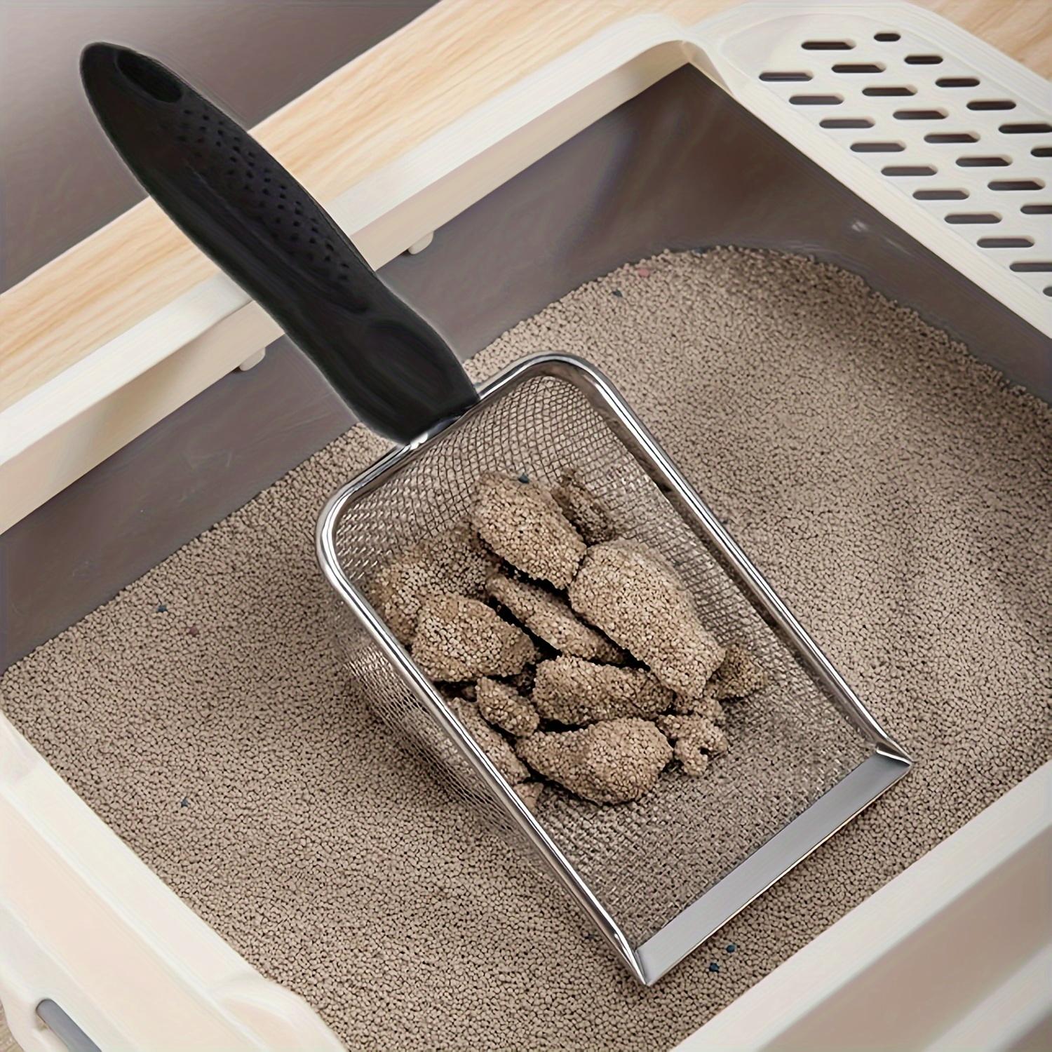 Stainless Steel Pet Litter Scoop, Efficient Litter Scoop for Easy Dog and Cat Waste Removal, Durable and Easy To Clean Design for Long-lasting Use, Litter Box Scooper