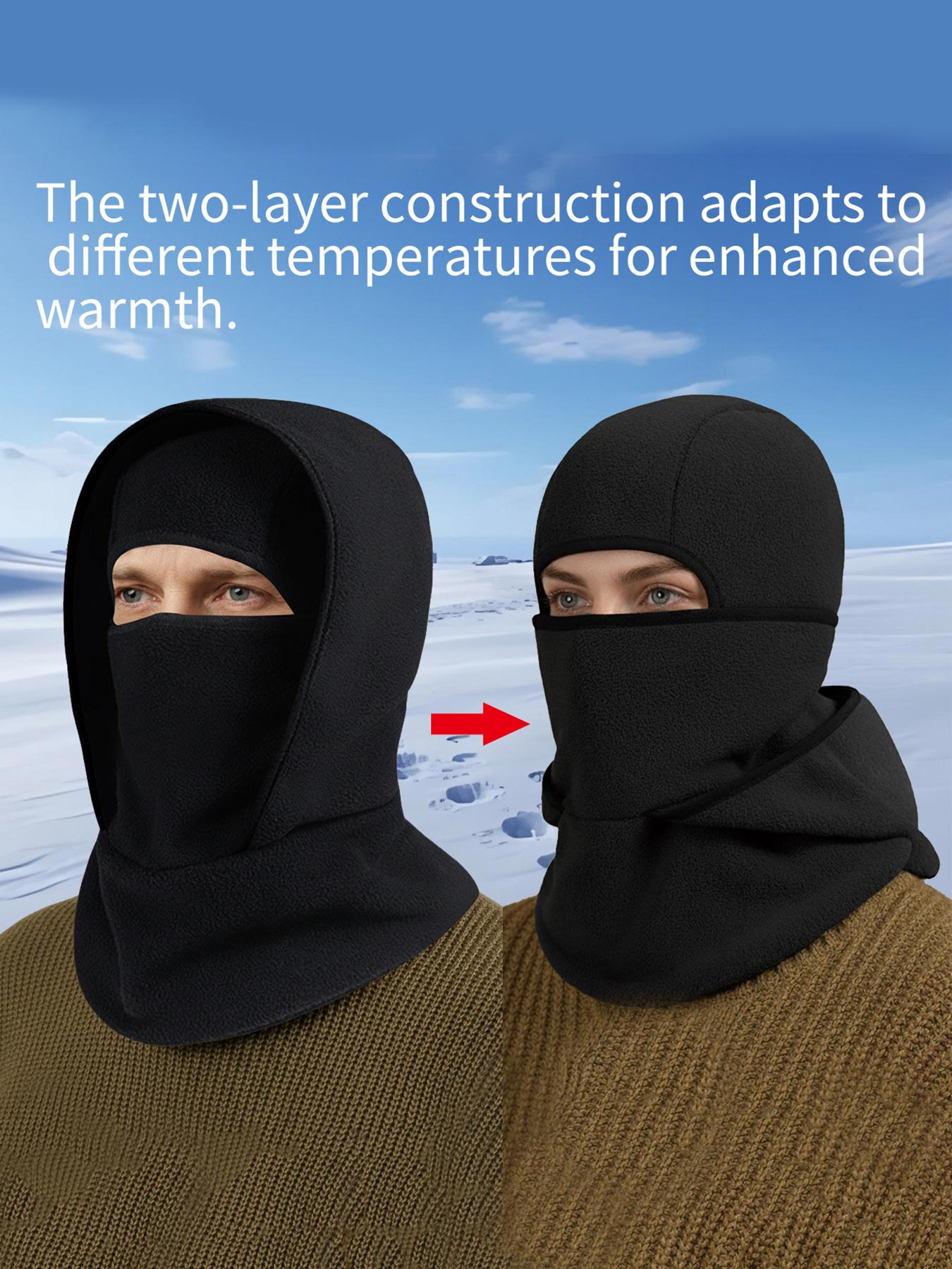 Outdoor Winter Warm Hat Neckband Integrated Cycling Mask Sports Ski Head Cover Neck Windproof Cold One-Piece Pullover Hat