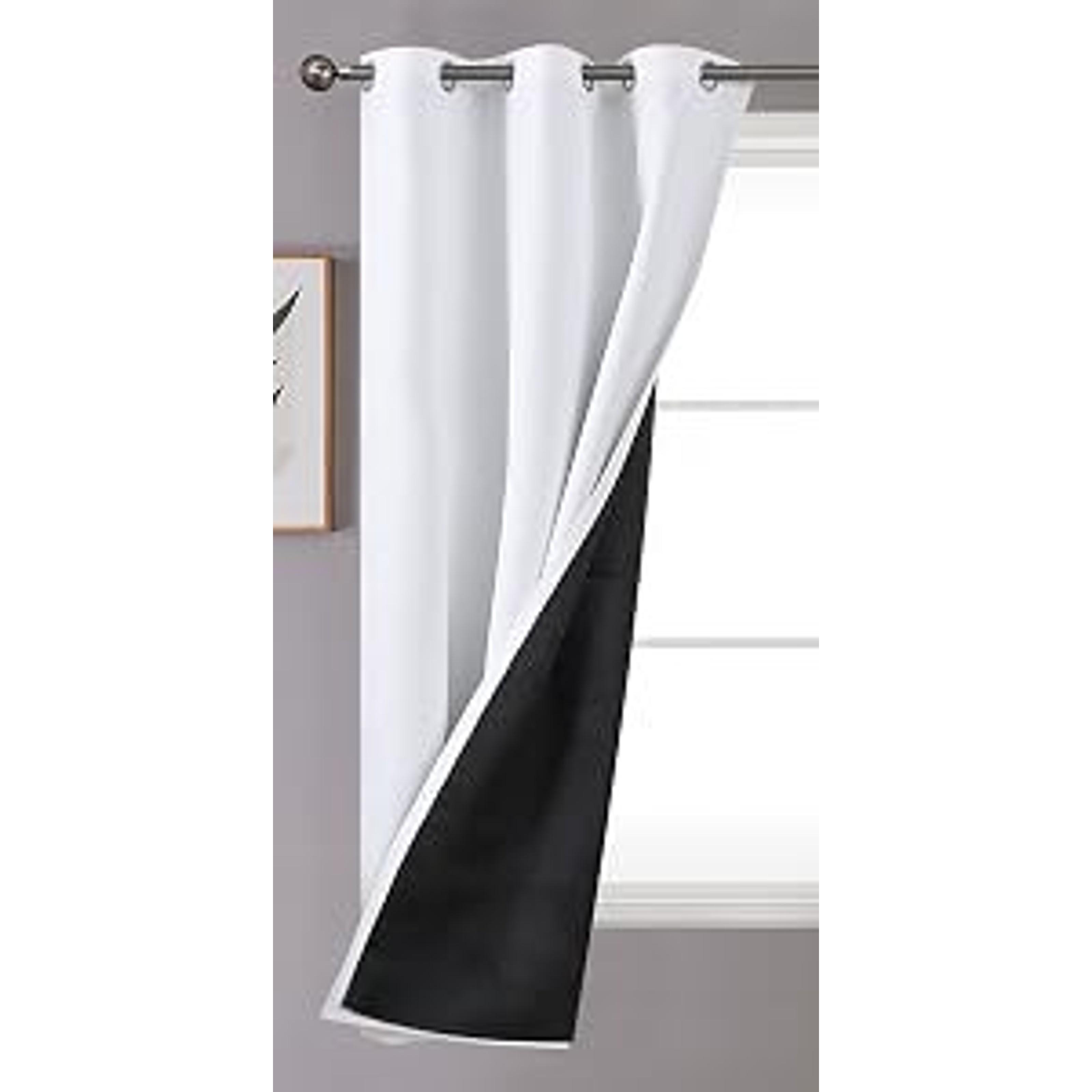 Linen Blackout Curtains 63 Inch Length for Bedroom Living Room, Beige Thermal Insulated Grommet Window Drapes, 2 Panels, 52 X 63 InchGift