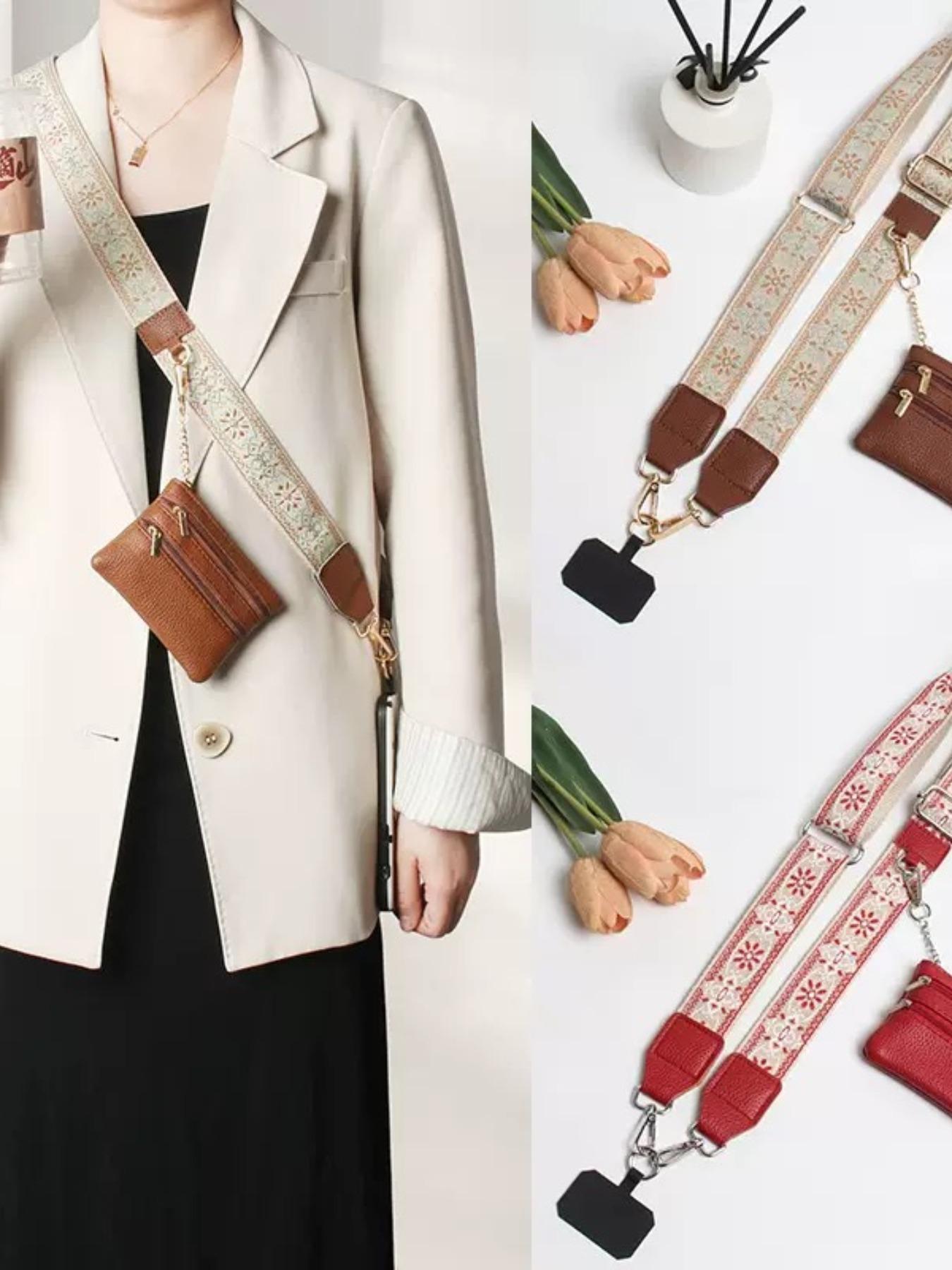 Retro ethnic pattern, adjustable, can be used as mobile phone straps, bag straps, crossbody model mobile phone straps with wallet, bag straps, zipper bags, crossbody straps with wallets, Mother's Day gifts, birthday gifts, Versatile Strap