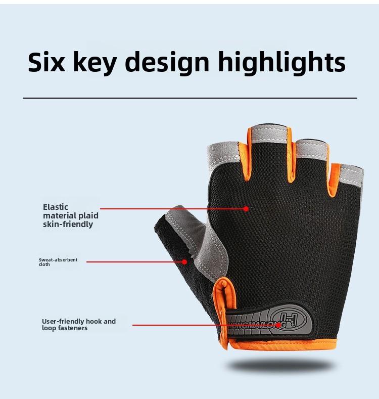 Unisex Half-Finger Cycling Gloves - Sports Accessories with Breathable Mesh Polyester, Elastane, Thin Thickness, Anti-Slip Grip, UV Protection, Wear Resistant for Workouts, Sizes S-XL Unisex Half-Finger Cycling Gloves - Sports Accessories with Breathable Mesh Polyester, Elastane, Thin Thickness, Anti-Slip Grip, UV Protection, Wear Resistant for Workouts, Sizes S-XL